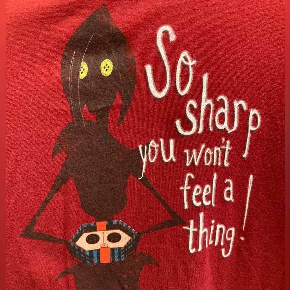 Coraline shirt Laika 2x long sleeve tee top Other Mother button eyes Neil Gaiman